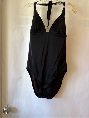 Victoria's Secret Black Halter One-Piece Swimsuit